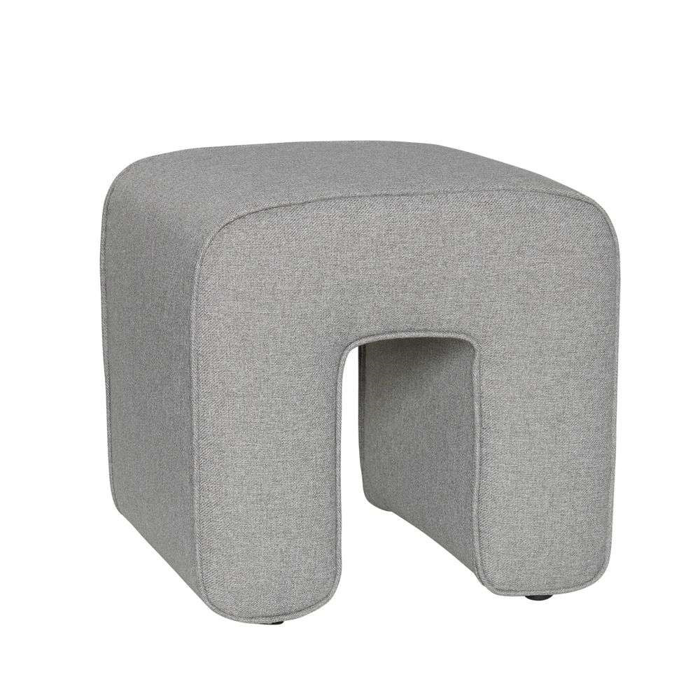 Hübsch - Sculpture Pouf Dark Grey von Hübsch