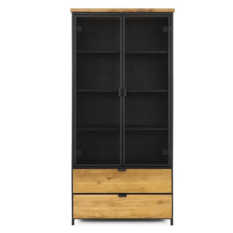 Seart BÜCHERREGAL Honigeiche, Schwarz