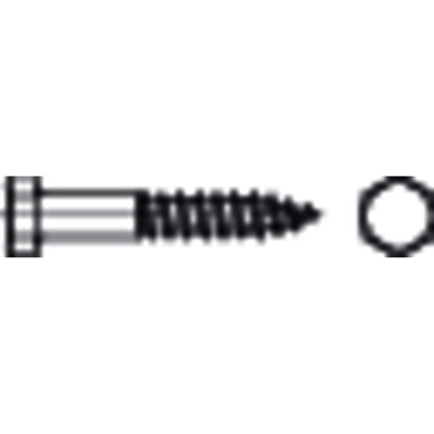 Sechskant-Holzschraube DIN 571 Edelstahl A4 ø12 x 150mm von Nobrand