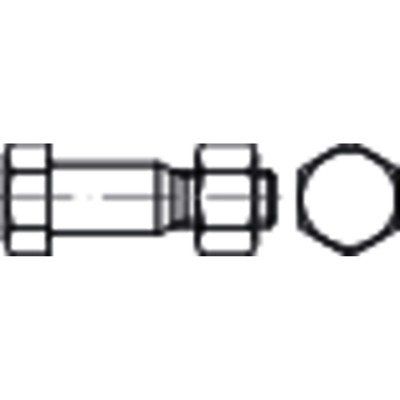 Sechskant-Paßschraube mit 6kt.-Mutter DIN 7968 MU Stahl 5.6/CE tZn M24x 90 Sechskant-Paßschraube mit 6kt.-Mutter DIN 7968 MU Stahl 5.6/CE tZn M24x 90 von Nobrand