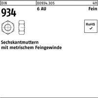Sechskantmutter DIN 934 M 40 x 1,5 6 Automatenstahl
