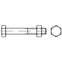 Din 601/ISO 4016 Sechskant-Schaftschraube M6x30 Stahl 4.6 galvanisch verzinkt m. Mutter 500 Stk von NO BRAND