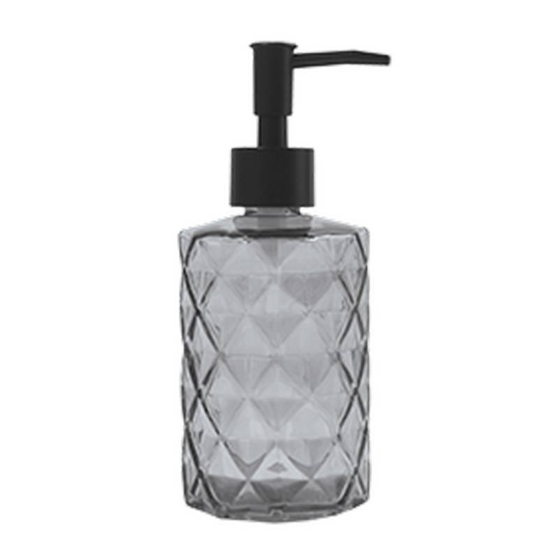 Seifenspender 'Quincy' recyceltes Glas grau transparent 300 ml