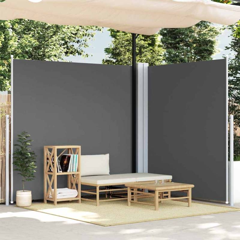 Seitenmarkise Ausziehbar Anthrazit 220x600 cm Anthrazit 117 x 600 cm 1