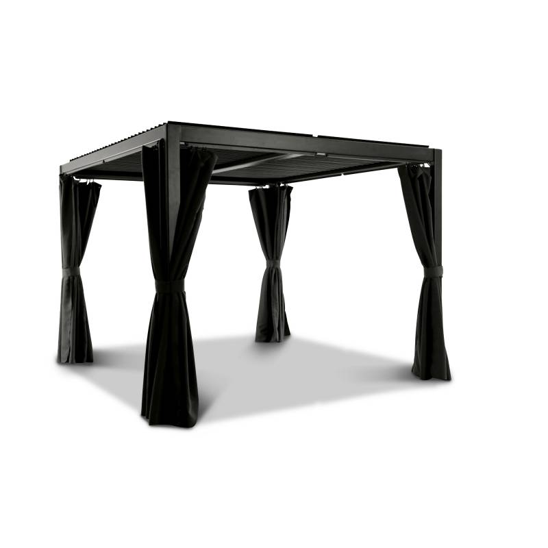 Seitenwände für Pavillon 'Mina' schwarz 4er-Set