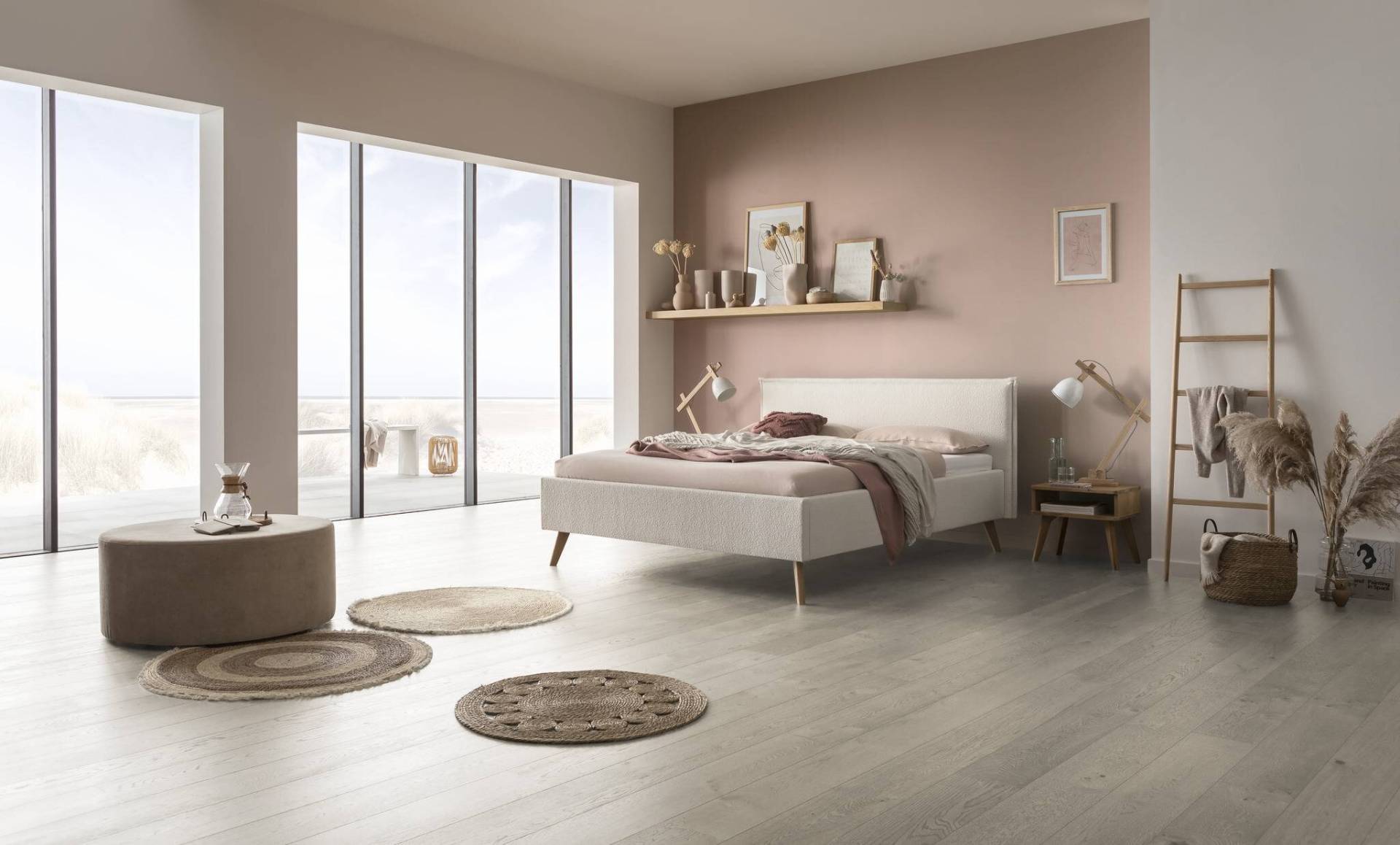 Hasena Polsterbett Selena, Farbe: Eiche bright, geölt, Bezugsfarbe: Boucle ivory, verschiedene Größen Hasena Polsterbett Selena, Farbe: Eiche bright, geölt, Bezugsfarbe: Boucle ivory, verschiedene Größen