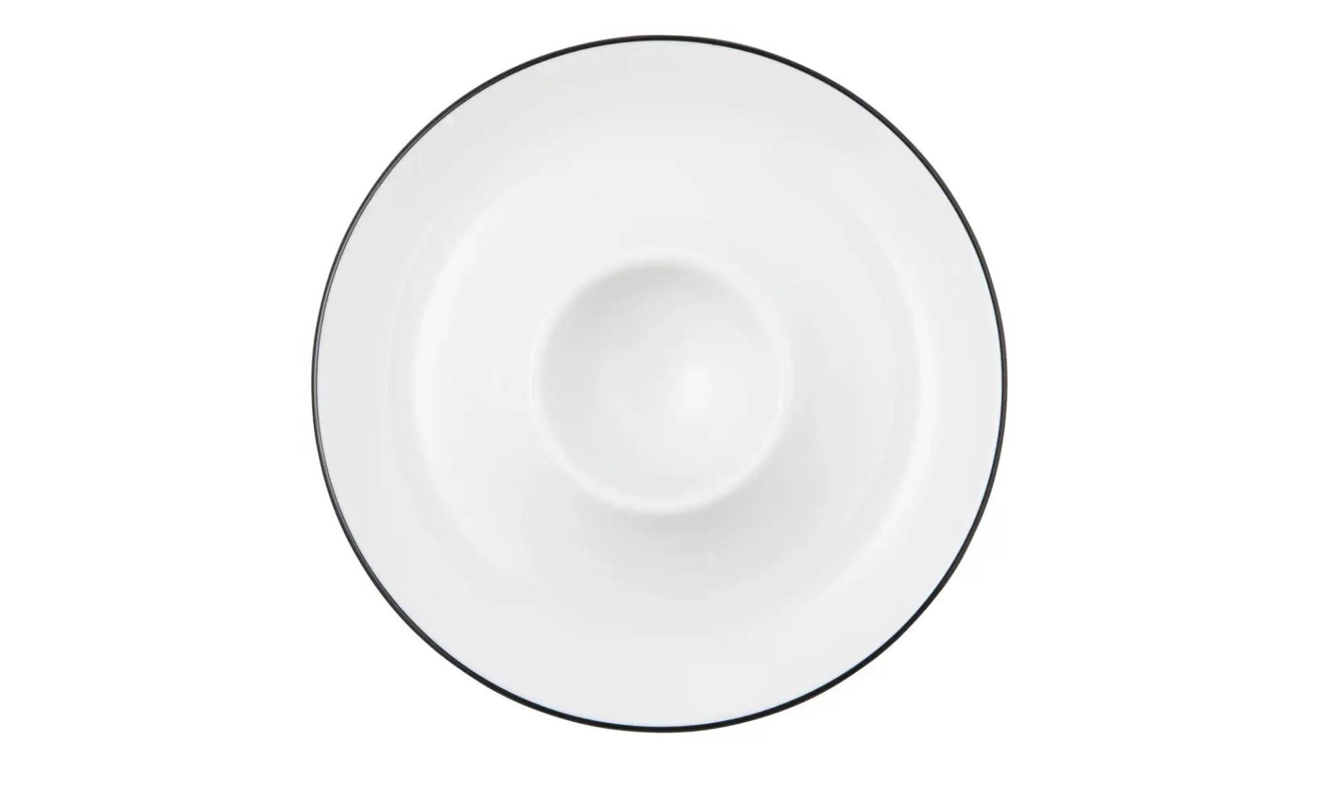 Seltmann Weiden Eierbecher  Lido Black Line ¦ weiß ¦ Porzellan ¦ Maße (cm): H: 3  Ø: 13.0 Geschirr > Eierbecher - Möbel Kraft