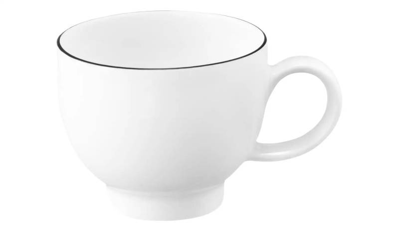 Seltmann Weiden Tasse  Lido Black Line ¦ weiß ¦ Porzellan Geschirr > Einzelgeschirrteile - Möbel Kraft