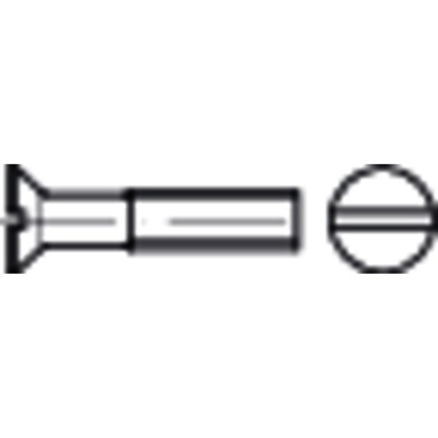 Senkschraube mit Schlitz ISO 2009 Messing M6 x 12mm von Nobrand