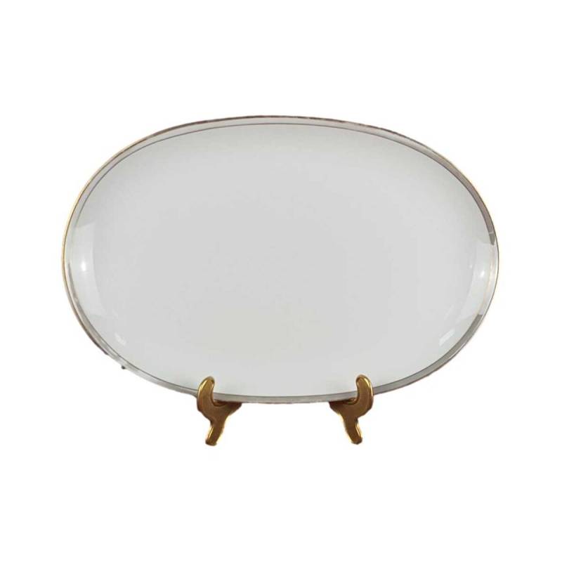 Servierplatte Fleischplatte Goldrand Edelstein Bavaria Grauband 21499 gebraucht - gut