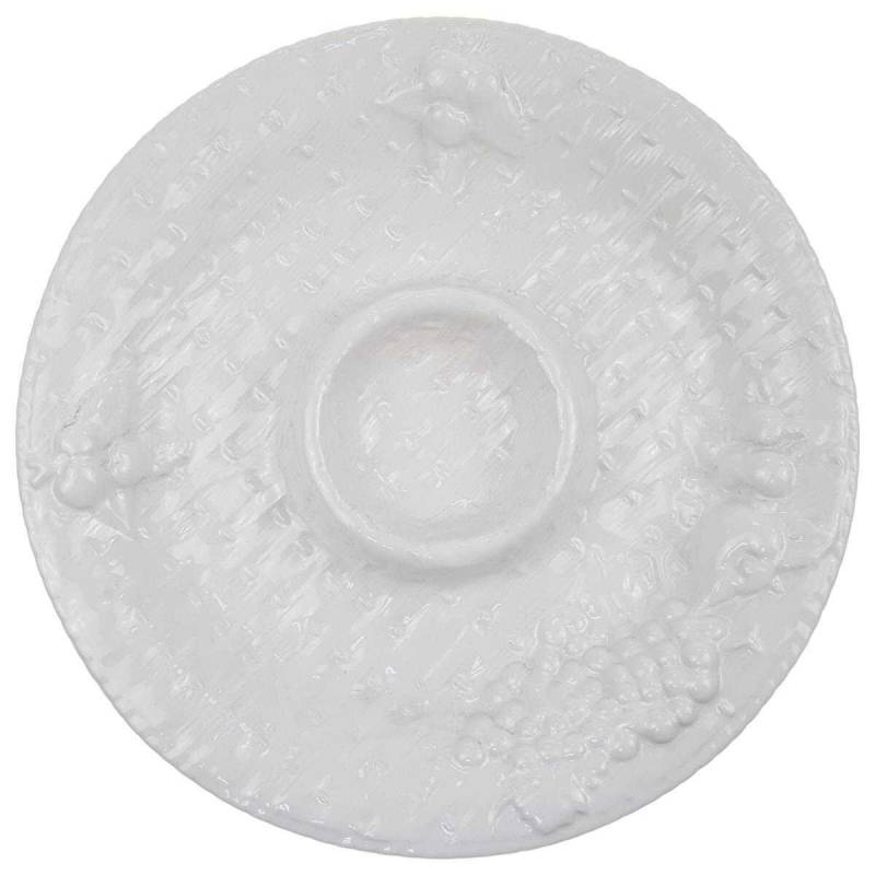 Kabarettschale Servierschale groß Loucarte Relief weiß