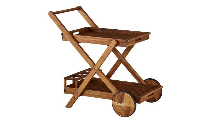 Servierwagen  Genua ¦ holzfarben ¦ Maße (cm): B: 51 H: 76 T: 81.5 Garten > Gartenmöbel > Gartentische - Möbel Kraft