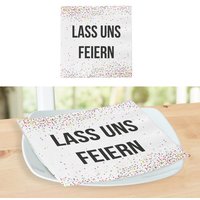 Servietten LASS UNS FEIERN 20er Pack 2er Set ca. 33x33 cm von CEPEWA Weiß