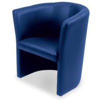 Clubsessel,1-Sitzer,Leder dunkelblau,HxB 770x690mm