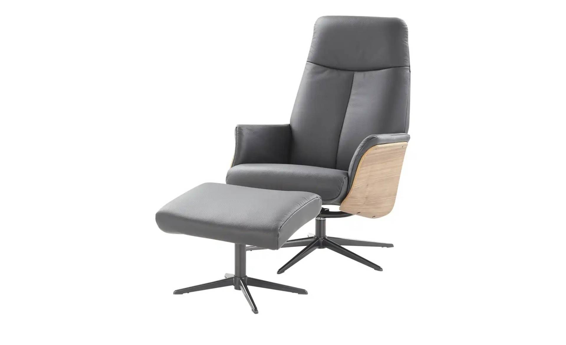 Sessel-Hocker-Set 3463 ¦ schwarz Polstermöbel > Sessel > Drehsessel - Möbel Kraft Sessel-Hocker-Set 3463 ¦ schwarz Polstermöbel > Sessel > Drehsessel - Möbel Kraft