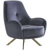 Sessel TOKIO  Microfaser soft grau blau