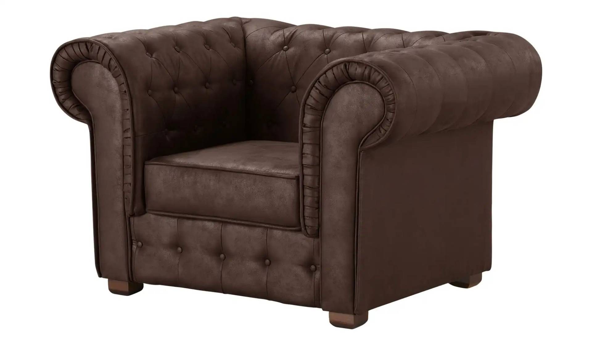 Sessel   ¦ braun ¦ Maße (cm): B: 121 H: 77 T: 94.0 Polstermöbel > Sessel > Ledersessel - Möbel Kraft