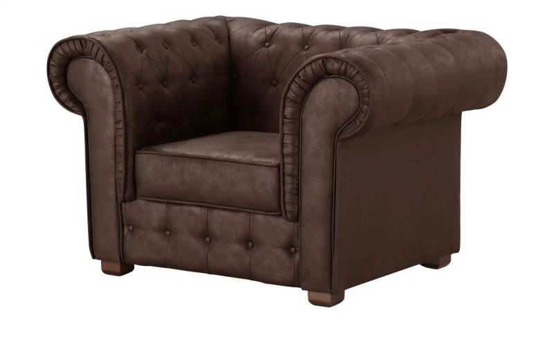 Sessel   ¦ braun ¦ Maße (cm): B: 121 H: 77 T: 94.0 Polstermöbel > Sessel > Ledersessel - Möbel Kraft