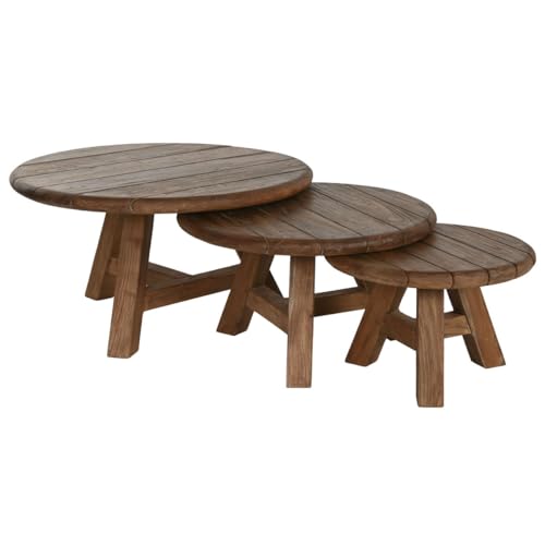 Home ESPRIT Set mit 3 Tischen aus Teakholz, 80 x 80 x 43 cm, Marke EAN: 8424002173081 Home ESPRIT Set mit 3 Tischen aus Teakholz, 80 x 80 x 43 cm, Marke EAN: 8424002173081 von Home ESPRIT