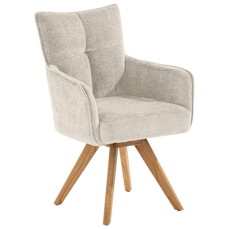 SetOne by Musterring ARMLEHNSTUHL Creme, Eiche