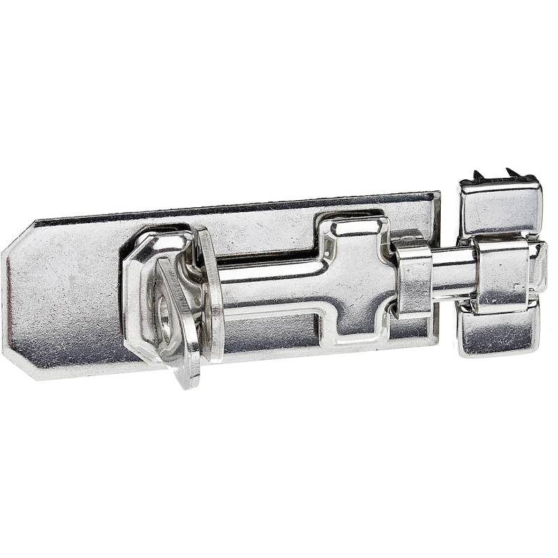 Sicherheits-Schlossriegel Edelstahl mit Schlaufe 100 mm x 40 mm von -
