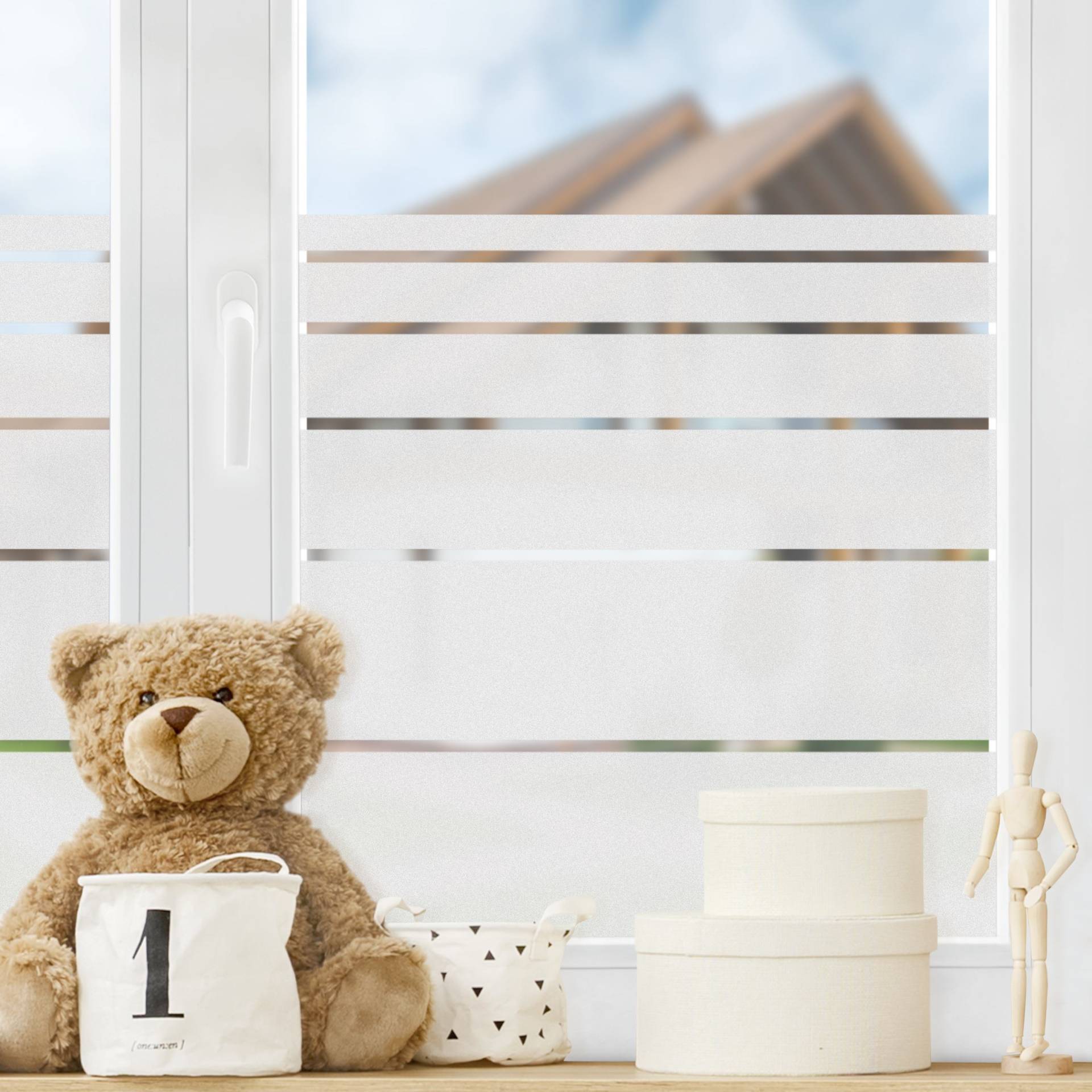 Fensterfolie Sichtschutz Streifen Muster IV
