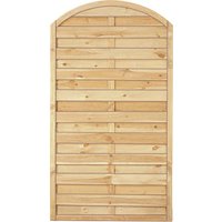 Sichtschutzzaun Holz Bogen Kiefer/Fichte 100 x 180/160 cm (Serie Baltrum) von woodstore24