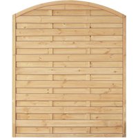 Sichtschutzzaun Holz Bogen Kiefer/Fichte 150 x 180/160 cm (Serie Baltrum) von woodstore24