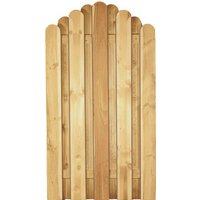 Sichtschutzzaun Holz Kiefer/Fichte Bogen 100 x 180/160 cm (Serie Eversten) von woodstore24