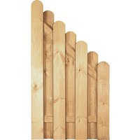 Sichtschutzzaun Holz Kiefer/Fichte Bogenabschluss 90 x 160/110 cm (Serie Eversten) von woodstore24