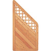 Sichtschutzzaun Holz Lärche Gitter 90 x 180/90 cm (Serie Pöhl) von woodstore24
