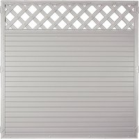 Sichtschutzzaun Kunststoff Gitter grau 180 x 180 cm (Serie Juist) von woodstore24