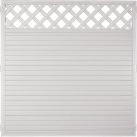 Sichtschutzzaun Kunststoff Gitter weiß 180 x 180 cm (Serie Juist) von woodstore24