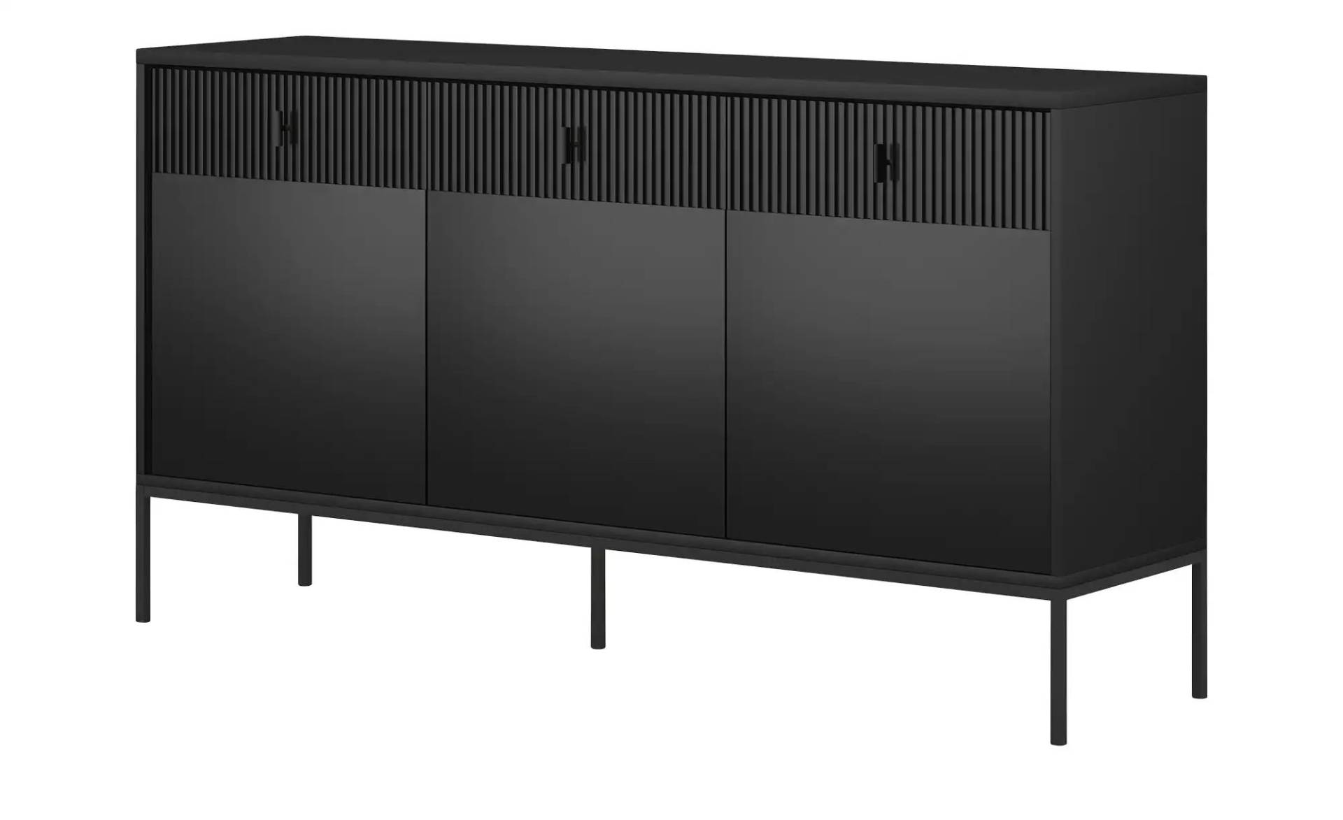 Sideboard  Maglione ¦ schwarz ¦ Maße (cm): B: 154 H: 83 T: 39.0 Kommoden & Sideboards > Sideboards - Höffner