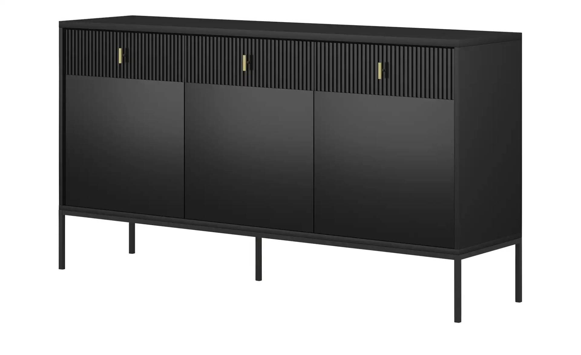 Sideboard  Maglione ¦ schwarz ¦ Maße (cm): B: 154 H: 83 T: 39.0 Kommoden & Sideboards > Sideboards - Höffner