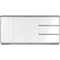 Sideboard Phoenix Beton Optik weiß glänzend B/H/T: ca. 178x88x40 cm von XXXL