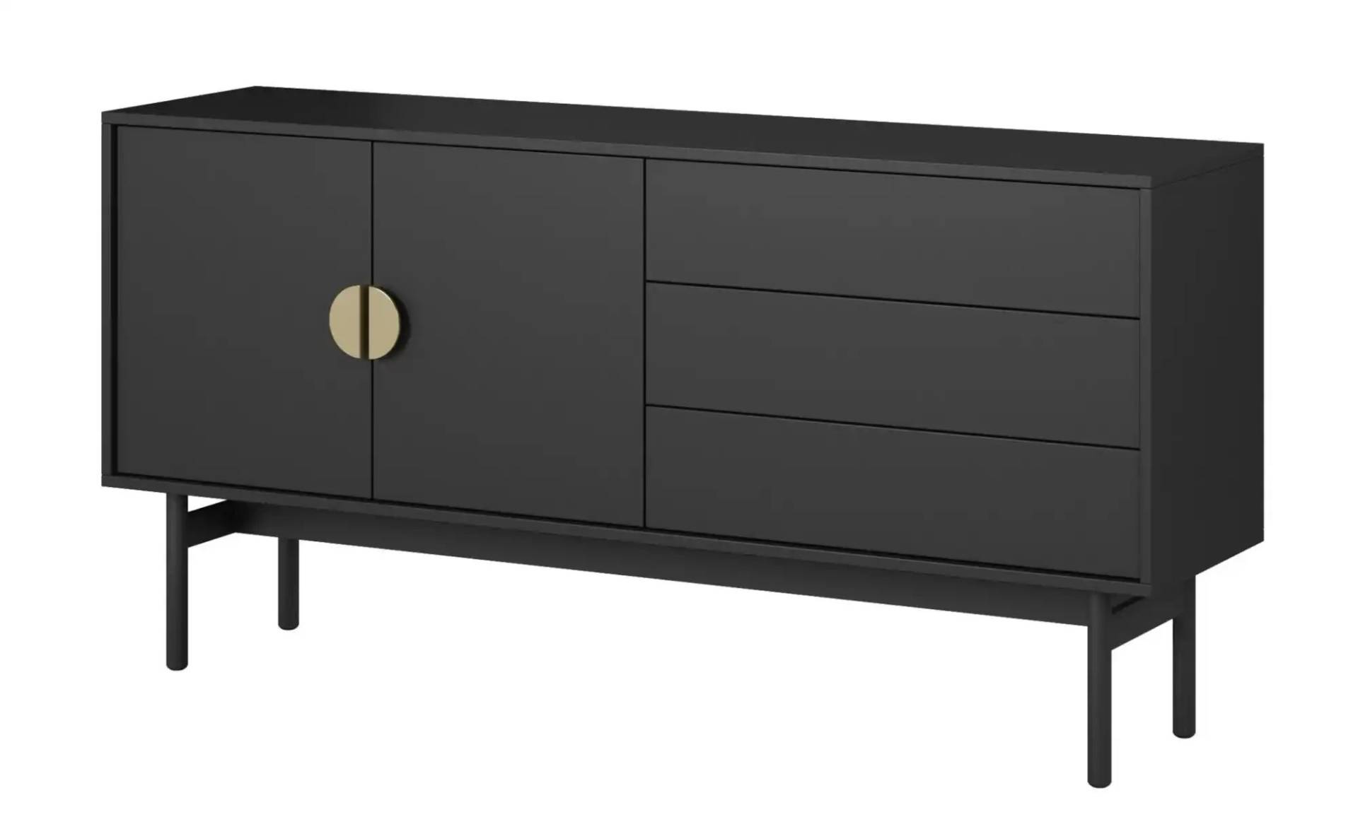 Sideboard  Stoon ¦ schwarz ¦ Maße (cm): B: 154 H: 76,1 Kommoden & Sideboards > Sideboards - Höffner