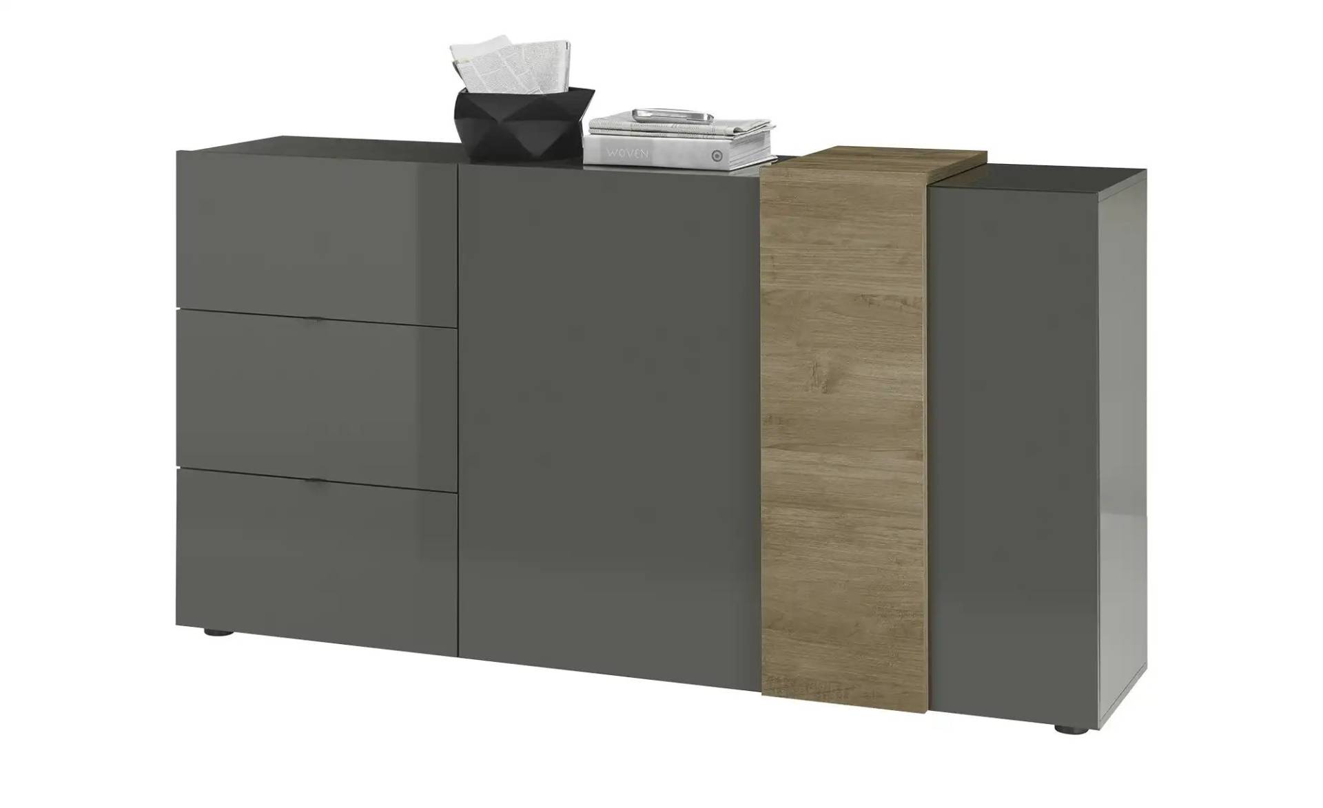 Sideboard   ¦ grau ¦ Maße (cm): B: 181 H: 94 T: 44.0 Kommoden & Sideboards > Sideboards - Möbel Kraft