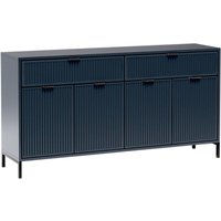 Sideboard in Indigo blau mit Rillenoptik 165 cm LAURO-161