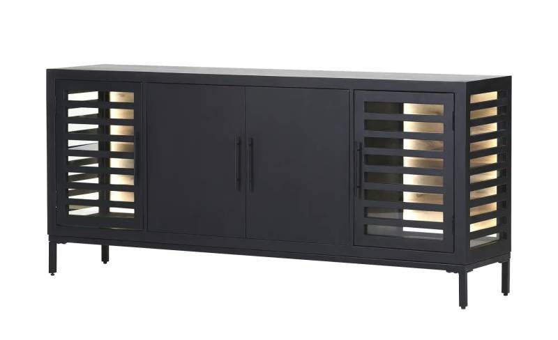 Sideboard   ¦ schwarz ¦ Maße (cm): B: 180 H: 80 T: 43.0 Kommoden & Sideboards > Sideboards - Möbel Kraft