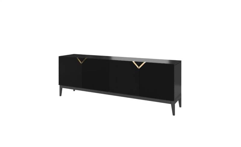 Sideboard   ¦ schwarz ¦ Maße (cm): B: 201,5 H: 70 Kommoden & Sideboards > Sideboards - Möbel Kraft