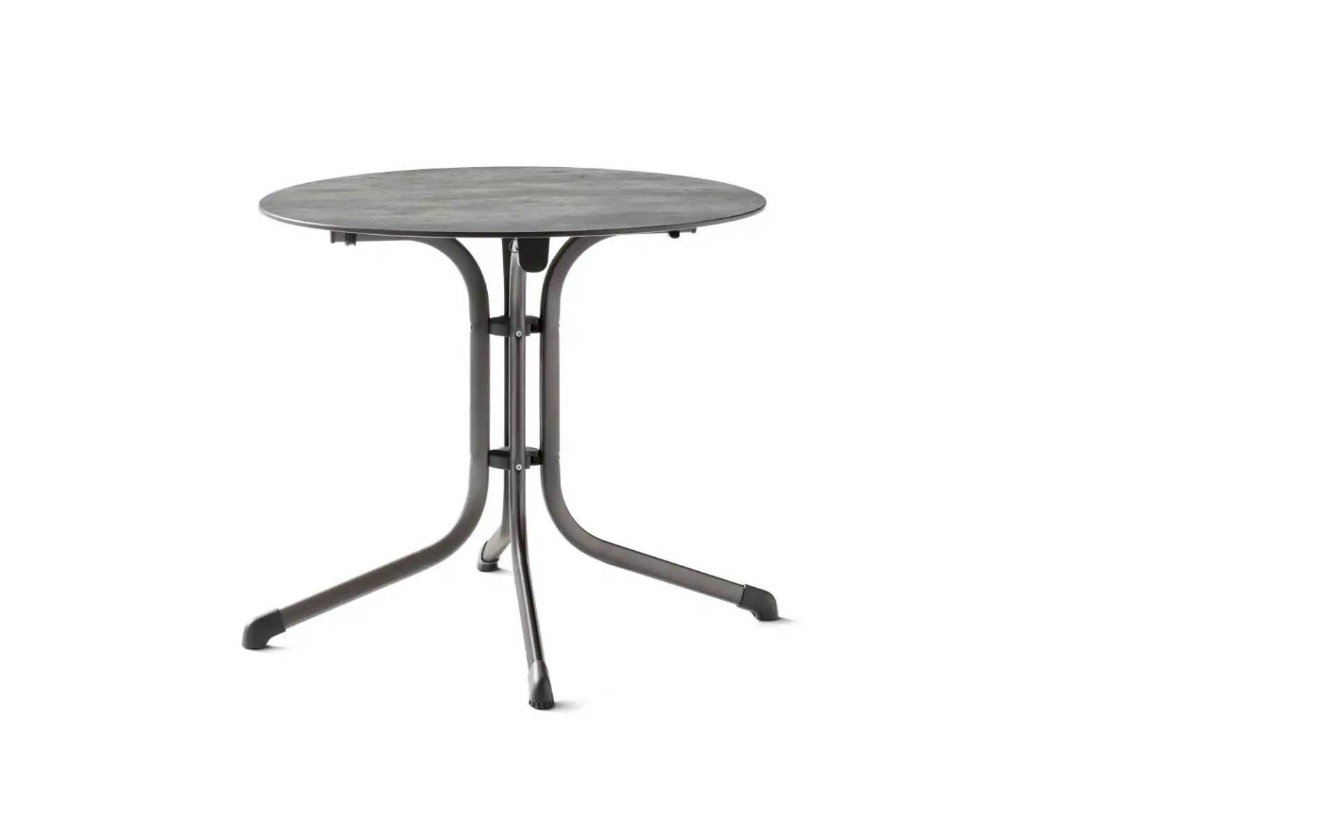 Sieger Klapptisch   ¦ schwarz ¦ Maße (cm): B: 85 H: 73  Ø: 85.0 Garten > Gartenmöbel > Gartentische - Möbel Kraft