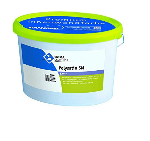 Sigma Coating hochwertige Dispersionsfarbe Wandfarbe Polysatin Sm Satin Weiß Seidenmatt 12,5 Liter Sigma Coating hochwertige Dispersionsfarbe Wandfarbe Polysatin Sm Satin Weiß Seidenmatt 12,5 Liter von Sigma