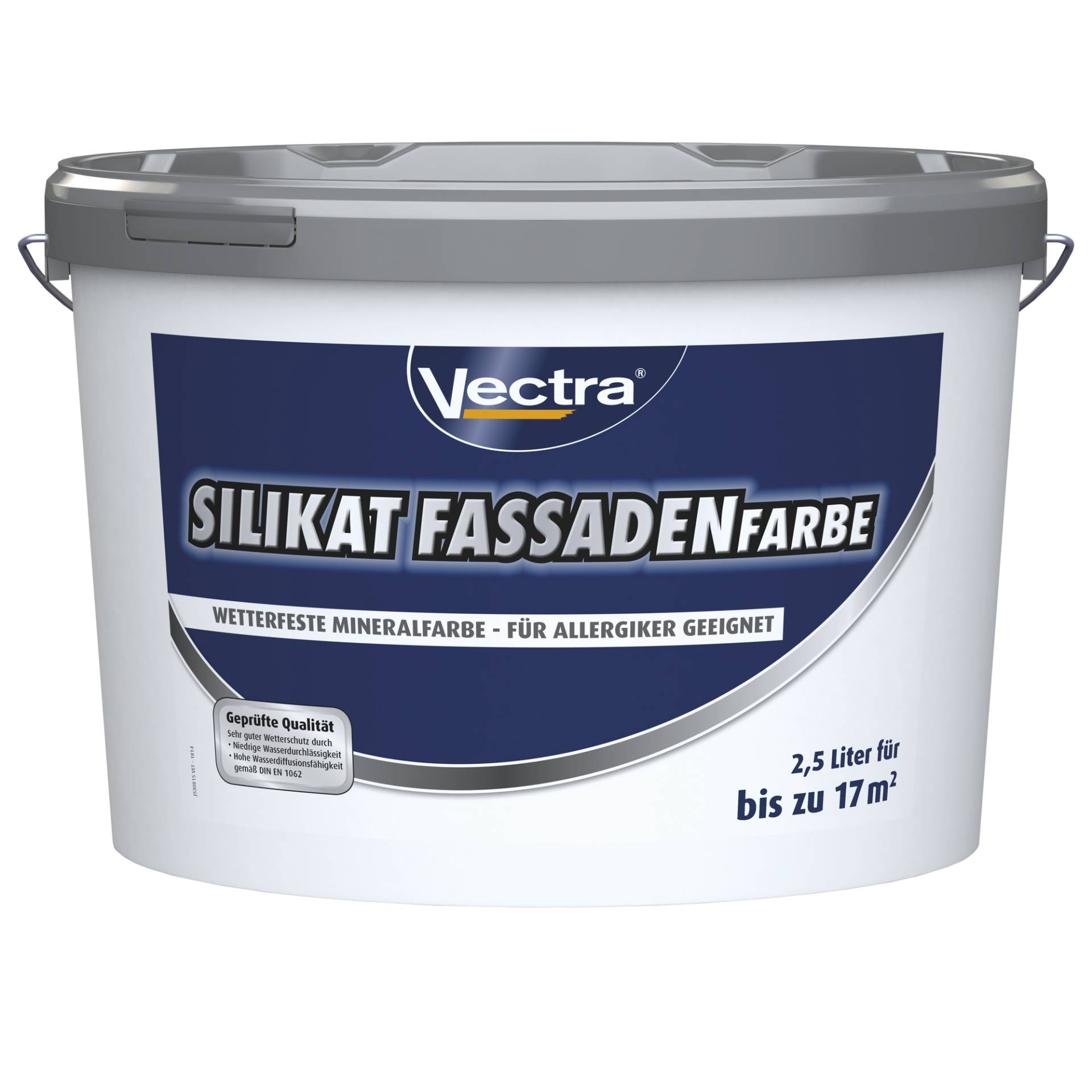 Vectra Silikat-Fassadenfarbe weiß seidenmatt 2,5 l von Vectra