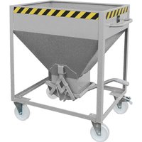 Bauer® Silobehälter, mit Scherenverschluss + Rollen, verzinkt, Volumen 0,375 m³ Bauer® Silobehälter, mit Scherenverschluss + Rollen, verzinkt, Volumen 0,375 m³ von Bauer®