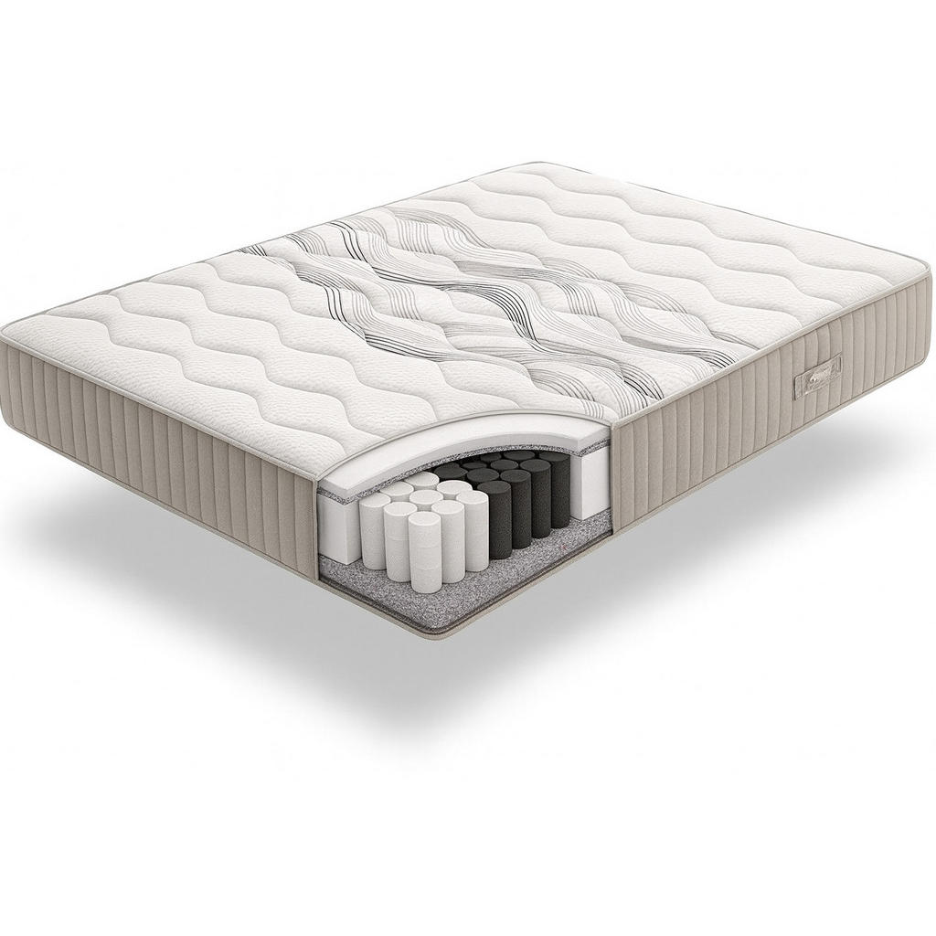 Simpur Matratze, Weiß, Textil, H2 + H3, Füllung: Taschenfederkern, Rechteckig, 135x200 cm, Oeko-Tex® Standard 100, bessere Druckentlastung durch Noppenstruktur, Schlafzimmer, Matratzen Shop, Matratzen Simpur Matratze, Weiß, Textil, H2 + H3, Füllung: Taschenfederkern, Rechteckig, 135x200 cm, Oeko-Tex® Standard 100, bessere Druckentlastung durch Noppenstruktur, Schlafzimmer, Matratzen Shop, Matratzen von Simpur