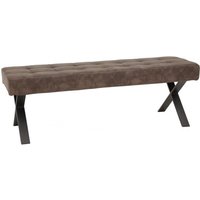 Sitzbank X-Gestell DONNA II B von Hela Softex Vintage Braun