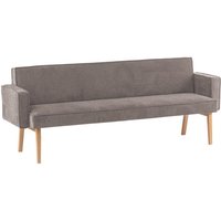 Sitzbank LAGOS mit Armlehnen von Standard Capulet Taupe grau