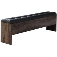 Sitzbank aufklappbar 185 cm breit Bellevue von Forte Schlammeiche / Schwarzeiche