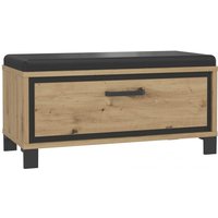 Sitzbank gepolstert TRONDHEIM von Forte Artisan Eiche / Schwarz Eiche